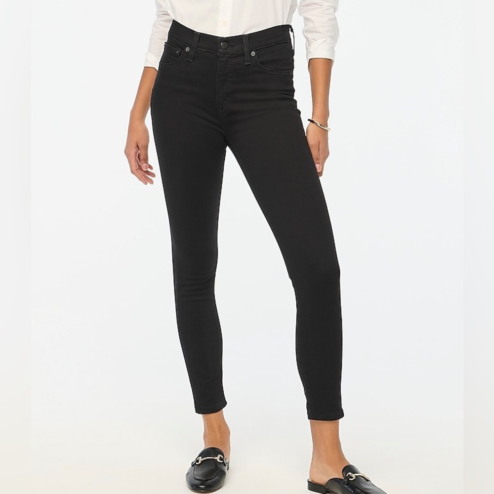 J. Crew factory 9" mid-rise black skinny jean in signature stretch size 30‎